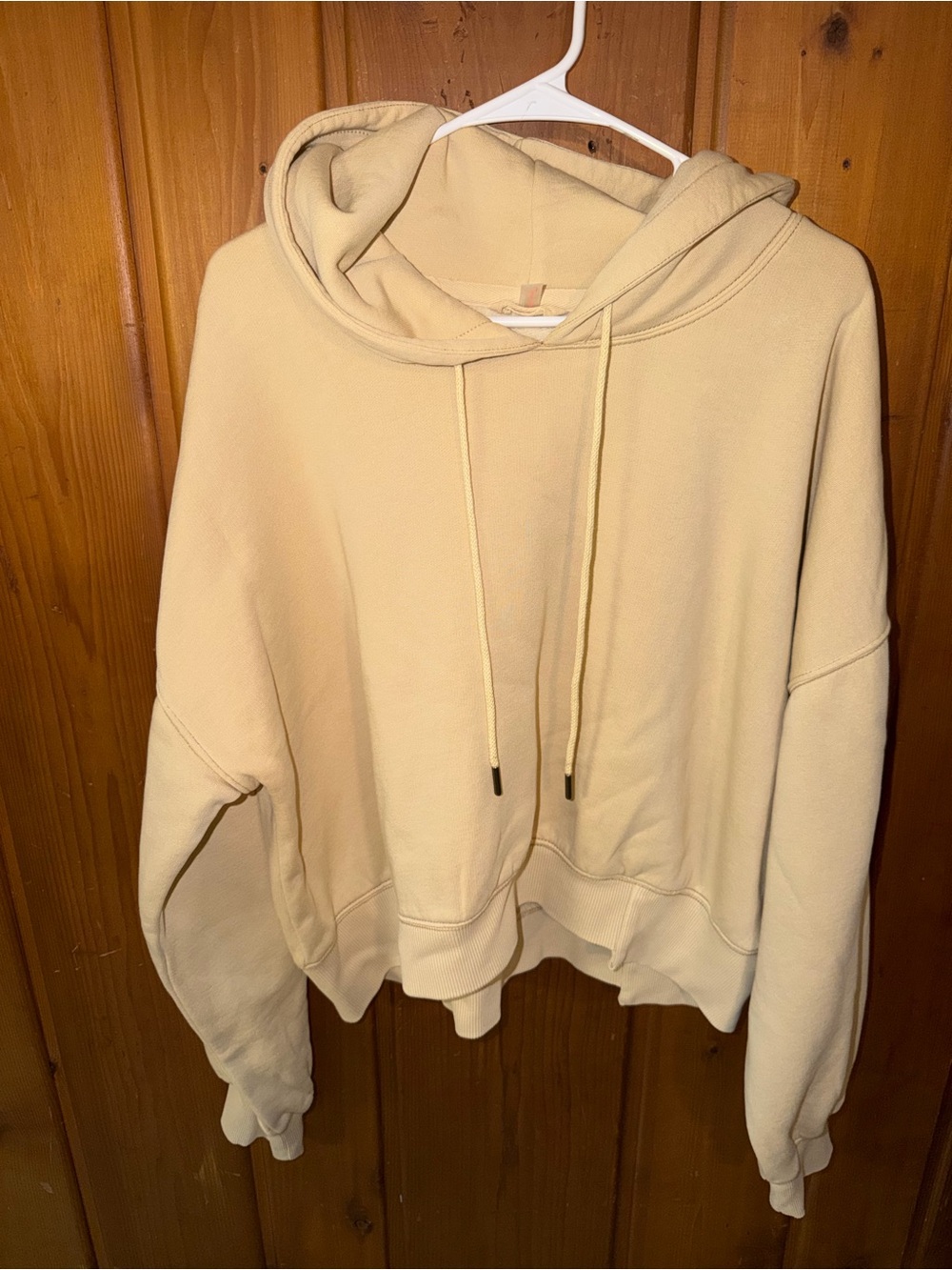FP Movement by Free People Oversized Cream Pullover Hoodie